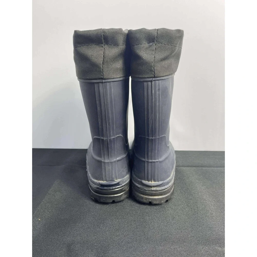 Kids Blue Rubber Rain Boots with Drawstring Cuff‎ Size 11